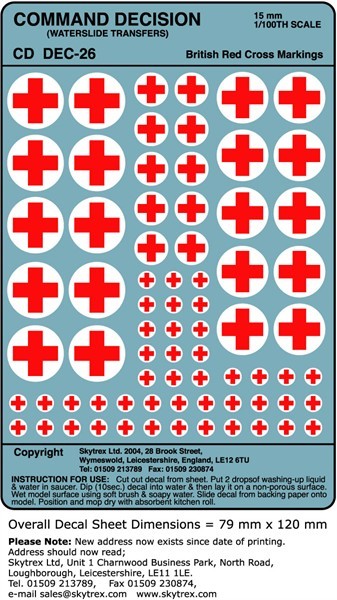 British Red Cross Markings (15mm)