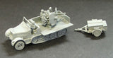 Sdkfz 7/1 8 ton Halftrack with Quad 20mm AA, Ammo Trailer & Crew