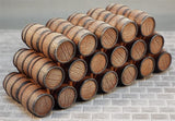 Horizontally Stacked Small Wooden Barrels (resin)